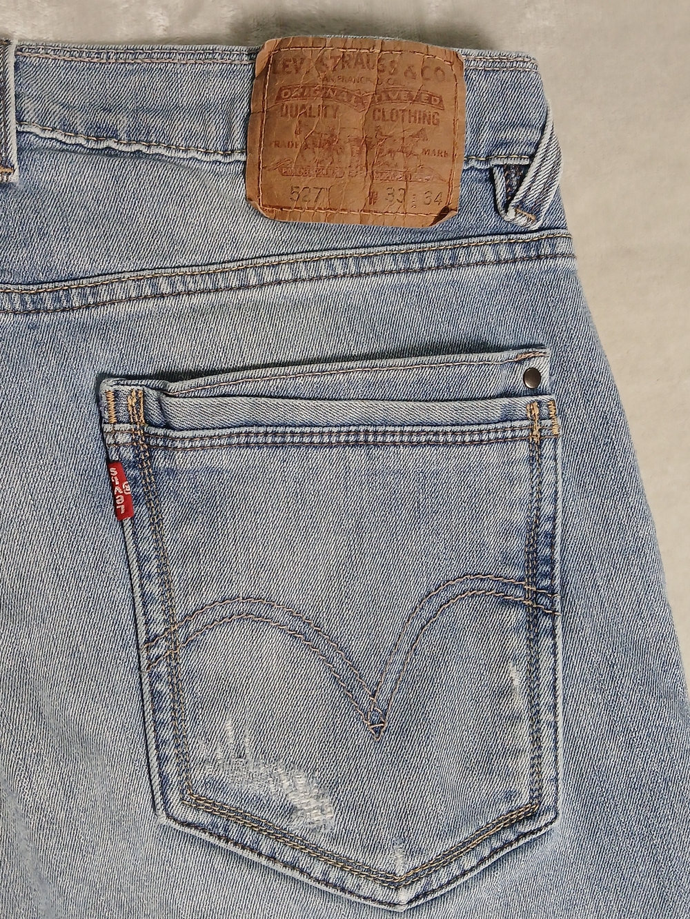 Levi's 527 Bootcut Jeans 33x34 Men's Light Wash Western Cowboy - Picture 4 of 15